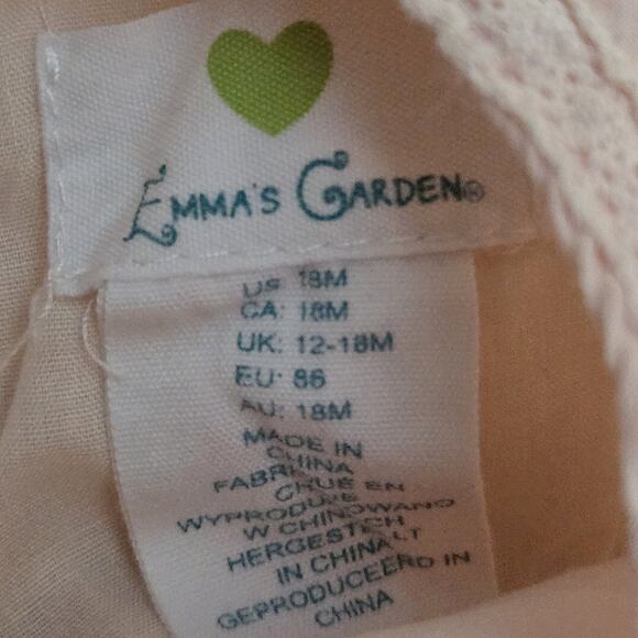 Emma’s Garden Eyelet Blouse 18 Months Baby Floral Peach Boho Classic - Picture 4 of 4